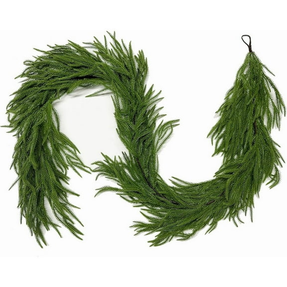 Christmas Garland , 9 Ft Pre-Decorated Christmas Wreath ,Artificial Wreaths for Front Door ,Realistic Green Artificial Greenery Garland for Table, Mantle, Wall, Indoor, Outdoor Christmas Decorations