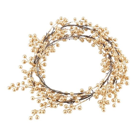 Christmas Garland Artificial Berry Rattan, Realistic Foam Berry Stems with Flexible Metal Wire, No Fade, 59 Inch, for Christmas Tree, Fireplace, Wreath, Holiday Indoor Outdoor Decoration