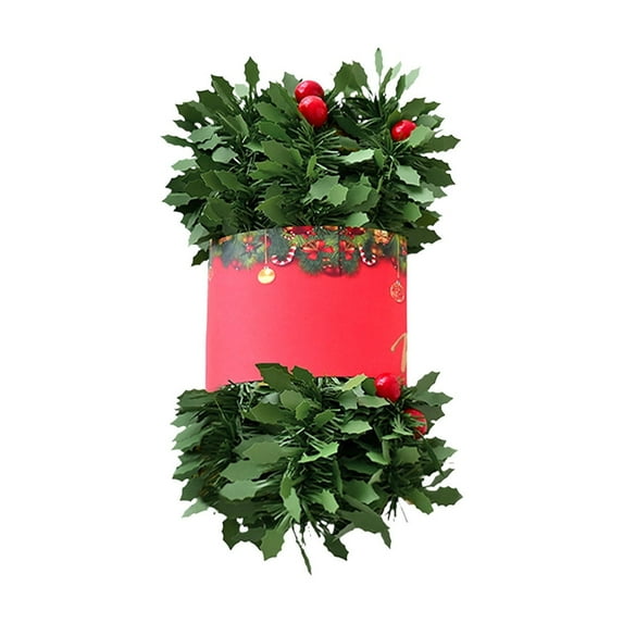 Christmas Garland, Artificial Green Grass Garlands, 6.56FT Classic Christmas Greenery Garland for Festive Home Decor, Indoor Outdoor