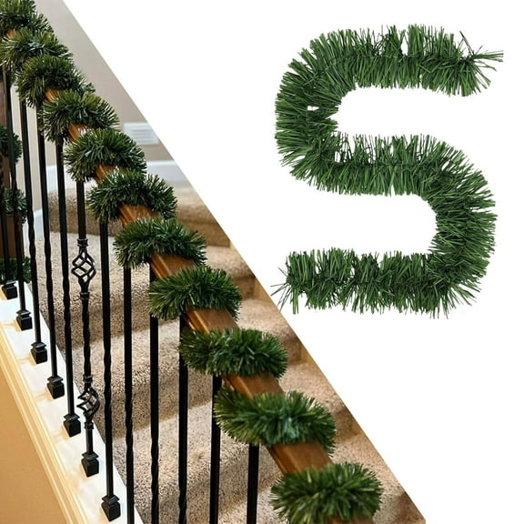 Christmas Garland, Artificial Soft Greenery Garland for Holiday, Wedding, Indoor & Outdoor Decorations 5m