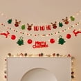 thumbnail image 1 of Christmas Garland Banner with Tree Ornaments, Merry Christmas Sign, Hanging Decor for Fireplace Mantle, Holiday Party, Indoor Festive Home Decoration, 1 of 6