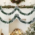 thumbnail image 1 of Christmas Garland with Bows 78.7 Inch Plastic Vines for Stair Railing Fireplace Mantle Holiday Party Decorations Indoor Outdoor Christmas Tree Ornaments, 1 of 6