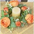 thumbnail image 1 of Christmas Garland Decorations, Candle Garland, Mini Rose Floral Wreath for Wedding Centerpieces and Table Decor, Artificial Rose Flower, Red Orange Pink White Beige Blue, Plastic, 1 of 8