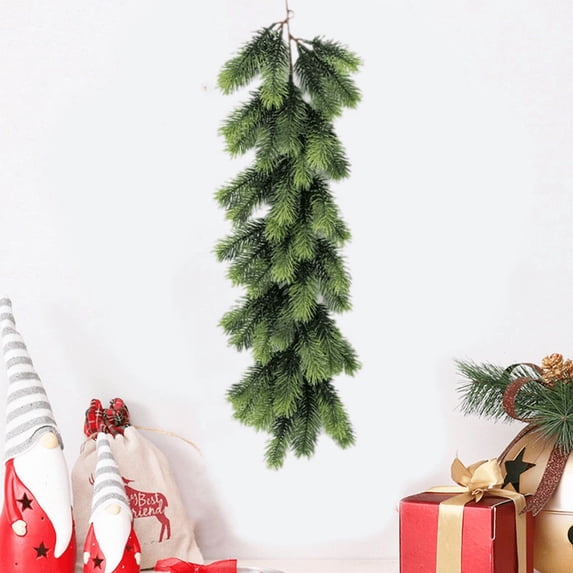 Christmas Garland - Faux Needles Garlands for Christmas Decoration, Light Weight Artificial Christmas Garlands for Mantle Stair Railing Fireplace Holiday Party Christmas Decorations