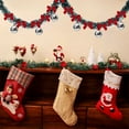 thumbnail image 1 of Christmas Garland with Floral Ribbon and Pom Poms 6.5 Feet Long Complete Decorative Set Includes 12 Bows and 6 Christmas Balls for Stair Railing Mantel and Window Holiday Decor, 1 of 6