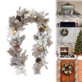 thumbnail image 1 of Christmas Garland Hanging Rattan Weaving Wall Hanging Decorations Xmas Garland Decor for Yard, Porch, Table, Wall, Stair Mantel, Frames, Party Decor 71inch, 1 of 7