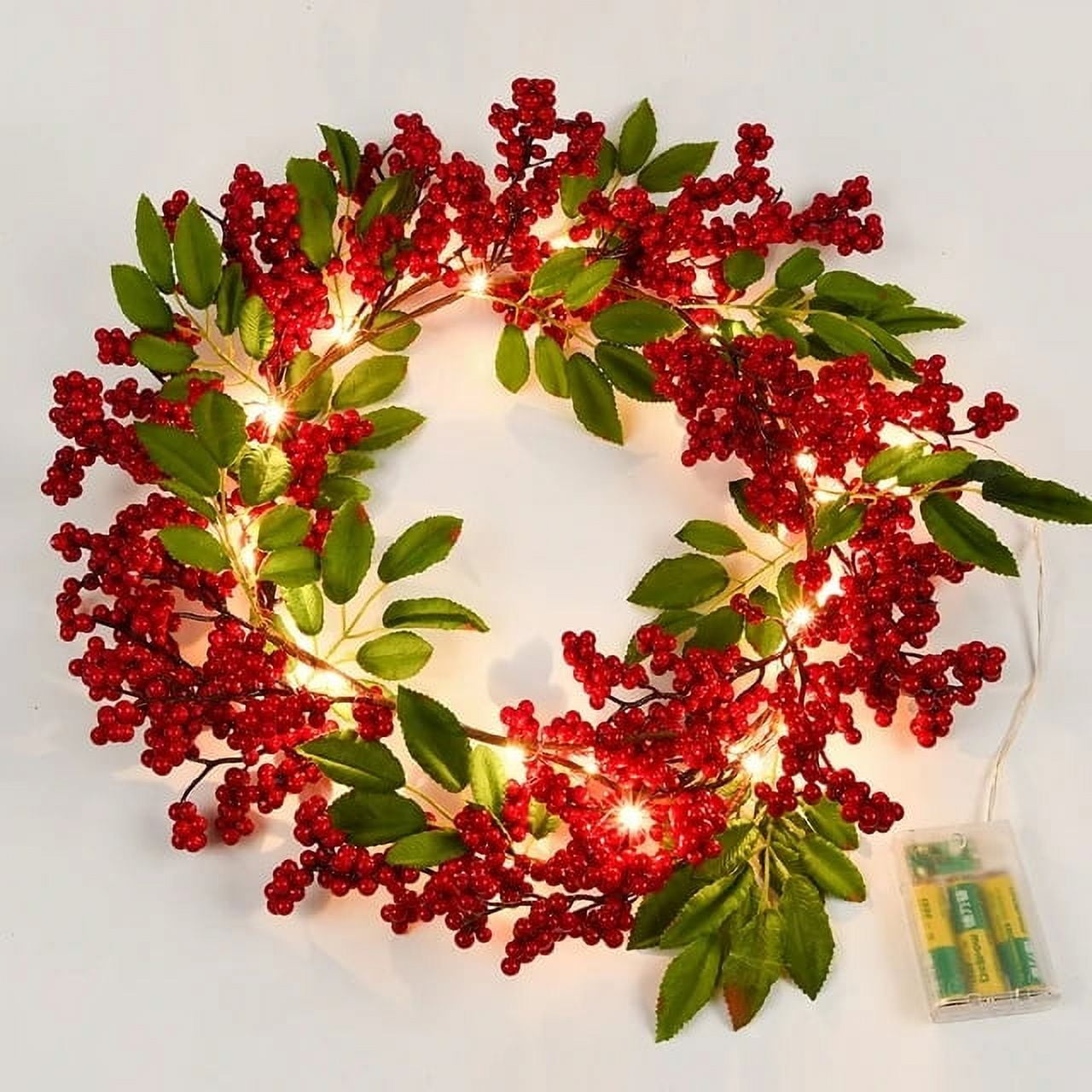 Christmas Garland, Lighted Christmas Garland with Battery Operated