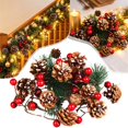 thumbnail image 1 of Christmas Garland with Lights,78.4 Inch Red Berry Pine Cone Xmas Tree LED Garland,Battery‑Operated Pine Cone Berry Garland Light,Flexible Copper Wire Pine Cone Fairy String Glow Strand for Holiday, 1 of 4