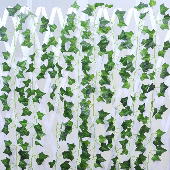 Christmas Garland no Lights Artificial Ivy Leaf Garland Christmas Decorations Indoor Wall Hanging Garland Decor Christmas Party Decorations Faux Green Plants Garlands Winter Holiday Party Props