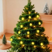 Christmas Garland with Lights,Christmas Decorations With White Glowing Balls Christmas Vines Decorable Walls Porch Christmas Tree Decorations Battery Operated Batteries Not Included