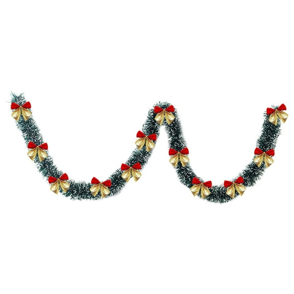 Christmas Garland, Ongmies Artificial Christmas Wreath Set for Stair, Mantel, and Indoor/Outdoor Decor, Christmas Decorations Indoor