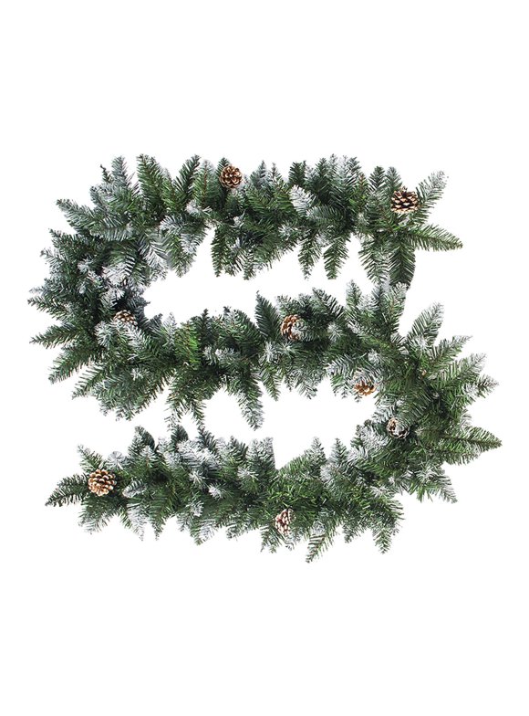 Flocked Christmas Garlands in Christmas Garlands