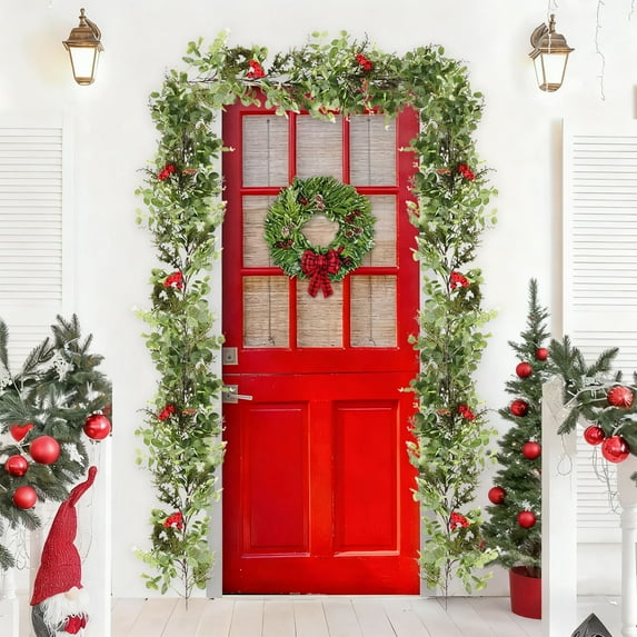 Christmas Garland Vines Garland Artificial Ivy Garland Fake Hanging Vines Fake Ivy Leaves Table Decor Green Hanging Vines Decor Artificial Vines Plants