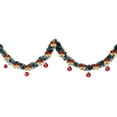 thumbnail image 1 of Christmas Garland with Bows and Ornaments, 2M Decorative Vine for Staircase Mantle Window Xmas Tree Decor(B), 1 of 6