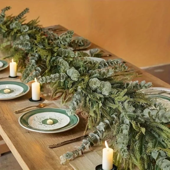 Christmas Garlands Artificial Plants Simulation Christmas Needles Rattan Fake Flowers Vines Decoration Wedding Living Room Simulation Christmas Decorations Indoor Garland