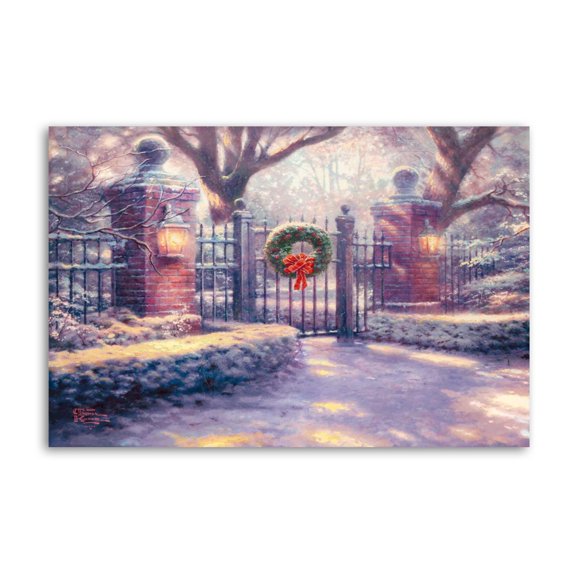 Christmas Gate Art Poster Canvas Painting Decor Wall Print Photo Gifts Home Modern Decorative Posters 16x24inch(40x60cm)