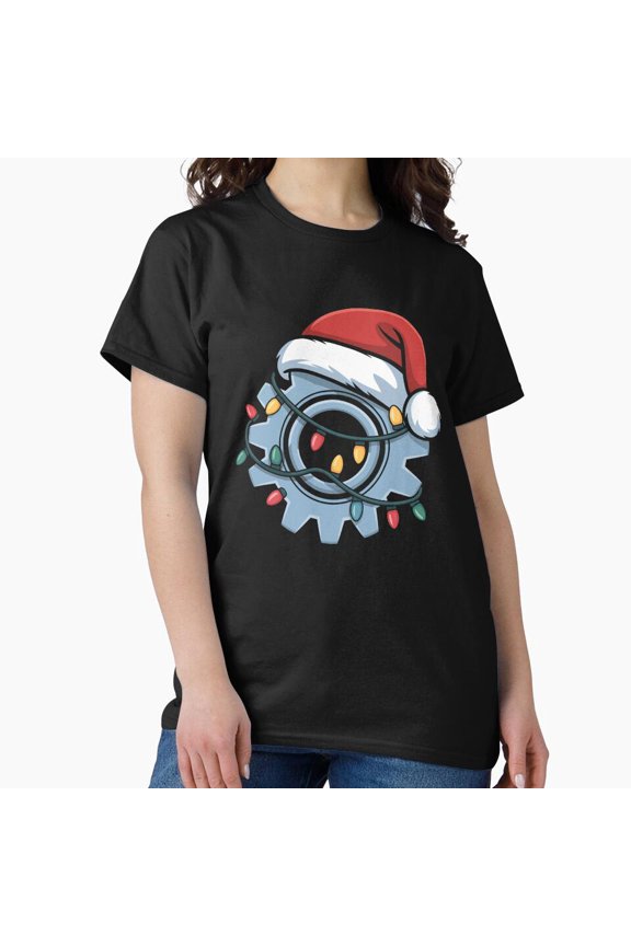 Christmas Gear With St. Nick Hat Funny Holiday Mechanic G2805 Unisex T-Shirt, Up to Size 5XL