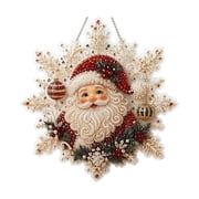 Christmas Gem Art Kit, Pearl Diamond Painting Craft Set with Festive Wreath Design, DIY Hanging Ornament Project, 1 Kit