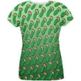 thumbnail image 1 of Christmas German Pickle Pattern All Over Womens T Shirt Multi MD, 1 of 2