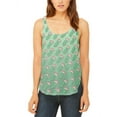 thumbnail image 1 of Christmas German Pickle Pattern Juniors Flowy Side Slit Tank Top Multi MD, 1 of 2