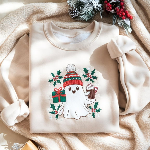 Christmas Ghost Ice Peppermint Coffee Sweatshirt, Christmas Ghost Shirt, Funny Christmas Ghost Shirt, Ghost Coffee Shirt , Christmas Shirt
