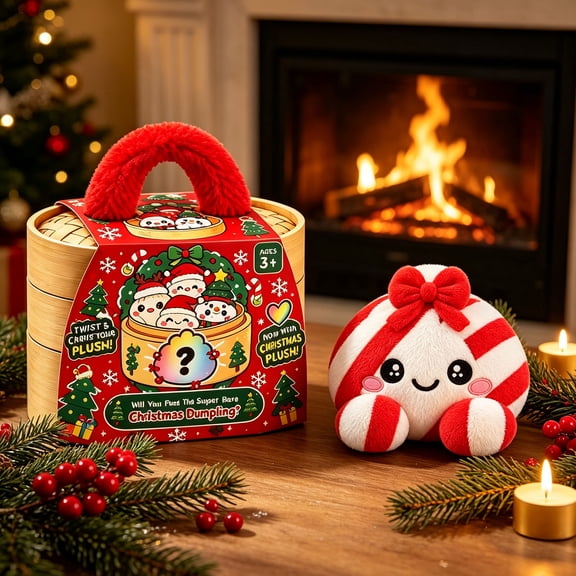 Christmas Giant Dumpling Plush Toys Plush Stuffed Steamed Bun Pillow Home Decor