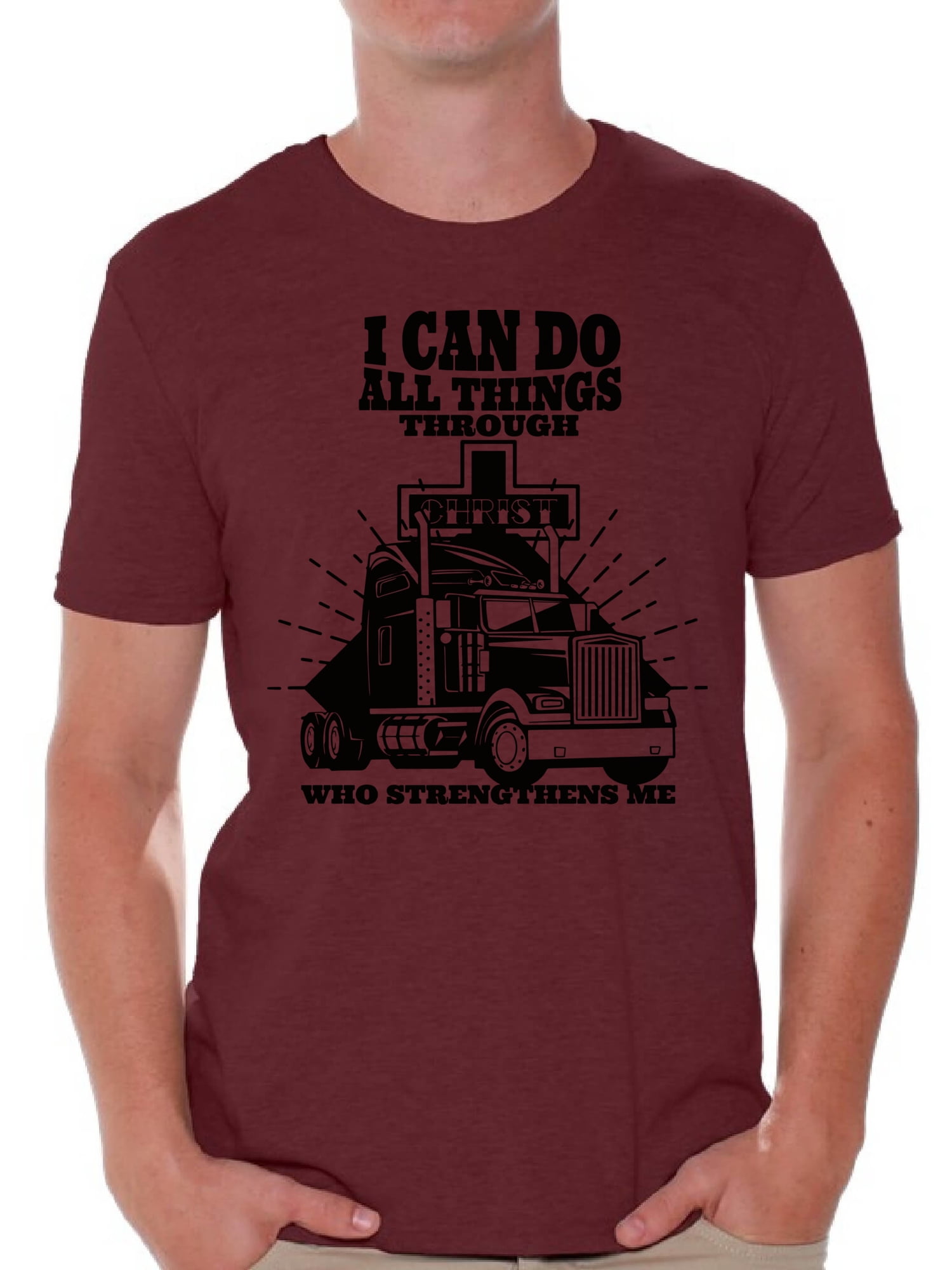 Christmas Gifs for Truck Driver Trucker Shirt for Husband Dad Grandpa  Christian Tee Jesus Cross Tee for Him Jesus Religious Believe Shirts