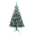 thumbnail image 1 of Christmas Gift! 7ft Premium Christmas Tree, Pine Hinged Artificial Holiday Tree w/ 870 Tips, Metal Base - Green, 1 of 7