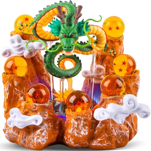 Christmas Gift for Anime Lovers | Divine Dragon Statue Sculpture with 3.6cm Crystal Ball | Shenlong Collectible Figurine for Home Decor, Desk, Holiday Party | Gift Box Included