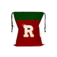 thumbnail image 1 of Christmas Gift Bag 26 Letters Xmas Gifts Bag with Drawstring, Red and Green Santa Bags for Holiday Festive Party Supplies (R), 1 of 6