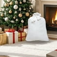 thumbnail image 1 of Christmas Gift Bag Large Drawstring Velvet Bag with Pom Poms, Soft Fabric Reusable Present Sack for Holiday Party, Santa Gift Packaging and Christmas Home Decoration 2025 Trend, 1 of 6