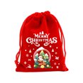 thumbnail image 1 of Christmas Gift Bags Christmas Drawstring Gift Bags Red Green Mini Velvet Pouches for Candy Coins Jewelry Xmas Treat Sacks for Party Favors Wrapping Kids Friends Coworkers,F, 1 of 5
