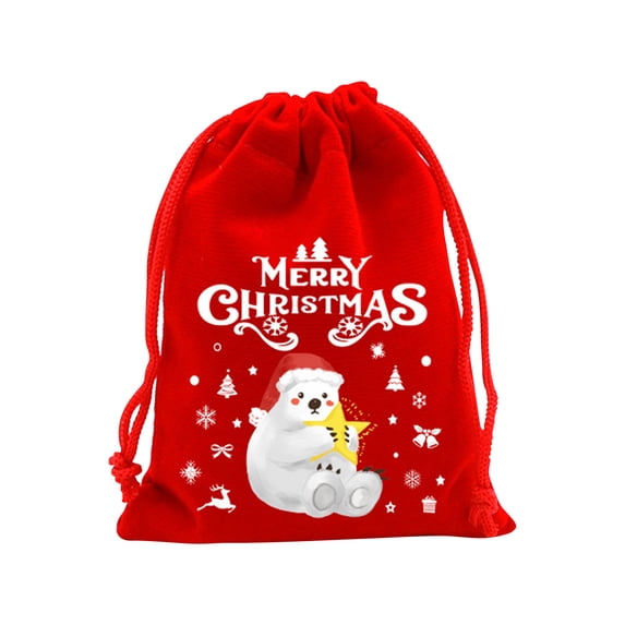 Christmas Gift Bags Christmas Drawstring Gift Bags Red Green Mini Velvet Pouches for Candy Treats Gift Cards Coins Jewelry Wrapping Party Favors for Kids Friends Coworkers Holiday Xmas Decor,J