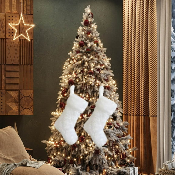 Christmas Gift Bags Christmas Stockings 20 Inches Christmas Stockings Faux Christmas Decorative Socks Gift Bags Party Favor Bags Christmas Decorations Candy Bags