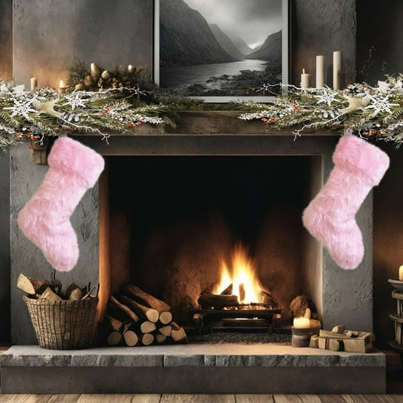 Christmas Gift Bags Christmas Stockings 20 Inches Christmas Stockings Faux Christmas Decorative Socks Gift Bags Party Favor Bags Christmas Decorations Candy Bags