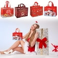 thumbnail image 1 of Christmas Gift Bags,Christmas Tote Bags with Handles, Christmas Treat Bags, Multifunctional Non-Woven Christmas Bags for Gifts Wrapping Shopping, Xmas Party Supplies, 12.6"x6.7"x9.8", 1 of 6