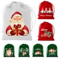 thumbnail image 1 of Christmas Gift Bags Drawstring Santa Sacks, 7 Pack Reusable Fabric Holiday Present Bags for Xmas Party Favors, Candy, Toys, Decorations, 1 of 2