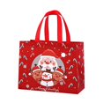 thumbnail image 1 of Christmas Gift Bags with Handles, 12.8X9.84X6.69" Non Woven Xmas Tote Bags, Christmas Goodie Bags, Christmas Wrapping Pouches, Festive Shopping Holders, Holiday Storage Bags for Gift Packaging, 1 of 6