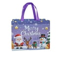 thumbnail image 1 of Christmas Gift Bags Non-Woven Fabric Reusable Holiday Present Bags with Handles for Gift Wrapping Party Favors(Purple-B), 1 of 6