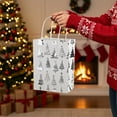 thumbnail image 1 of Christmas Gift Bags - Santa Claus & Gold Christmas Tree Printed Paper Tote Bags, 8.27x5.91x3.15in Holiday Party Candy Packaging Bags for Home Gift Wrapping Festive Favors, 1 of 6
