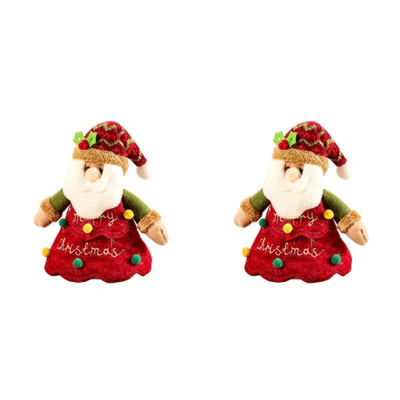 Christmas Gift Bags Zipper Design, 3d Christmas Doll Decoration, Cute Treat Pouches For Party Favors, Candy, Gift Card & Stocking Stuffers Santa Claus