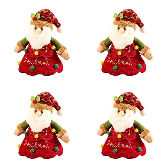 Christmas Gift Bags Zipper Design, 3d Christmas Doll Decoration, Cute Treat Pouches For Party Favors, Candy, Gift Card & Stocking Stuffers Santa Claus