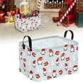 thumbnail image 1 of Christmas Gift Basket,Christmas Tree Storage Basket with Snowflakes,Christmas Decorative Clothes Storage Cube for Nursery,Waterproof Rectangular Toy Box,Christmas Gifts Storage Box(Grey), 1 of 4