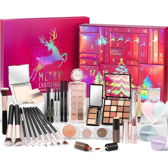 Christmas Gift Baskets for Women, Makeup Beauty Advent Calendar 2026, Christmas Advent Calendar for Adults Women & Teen Girls, 24 Days Countdown Beauty Calendar for Wife Mom Friend Girlfriends Her