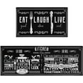 thumbnail image 1 of Christmas Gift Black Kitchen Rug Mat Set of 2 Black and White Kitchen Rugs Washable Kitchen Floor Mats Non Slip Black Kitchen Decor, 1 of 6