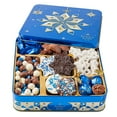 thumbnail image 1 of Christmas Gift – Blue Snowflake Holiday Tin with Gourmet Chocolates, Nuts & Cookies, 1 of 1