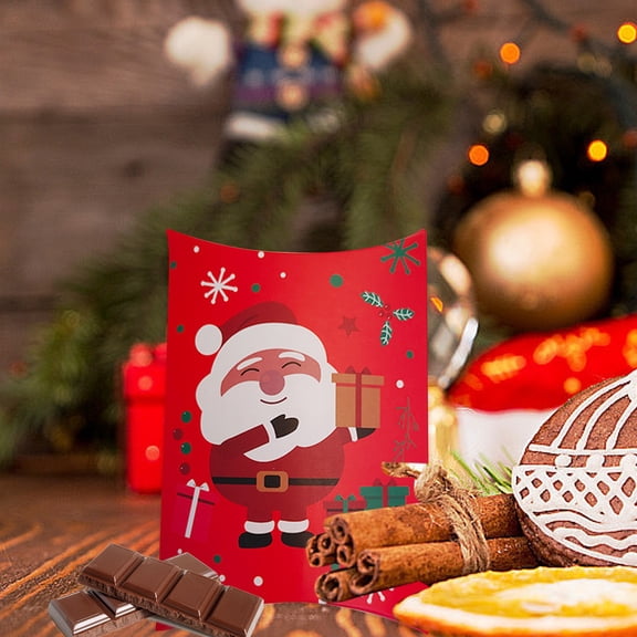 Christmas Gift Box, Christmas Pillow Box, Empty Nougat Candy Chocolate Packaging for Holiday Baking and Nut Gifts, Multicolor Plastic Decorative Box with 16x11x1cm