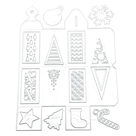 Christmas Gift Box Metal Cutting Dies Scrapbooking Stencil Die Cuts Card Embossing Photo Album Template Mold Decor