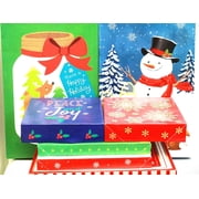 Christmas Gift Box Set 8 Pack - Navidad Boxes with Lids for Presents Colorful Holiday Kids Gifts - Variety Wrapping Essentials Set