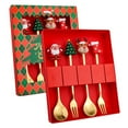 Christmas Gift Box Set;Stainless Steel Spoon Fork Set;Dessert and Ice